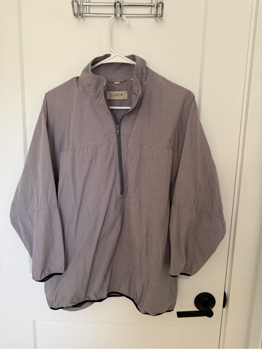 J. Crew Women’s Light Grey/Blue Quarter-Zip Pullover